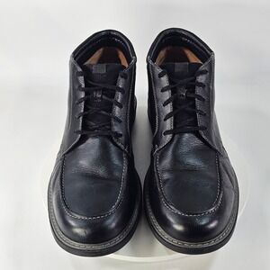 Clarks Rendell Rise Mens‎ Black Leather Moc Toe Ankle Boots Size 15 261453497140